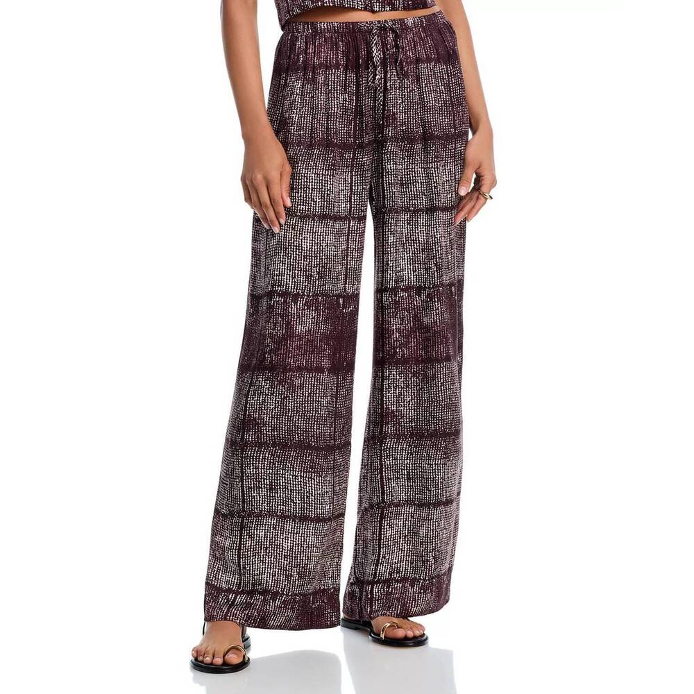 NEW BELLA DAHL wide leg pants in asilah textured prnt
